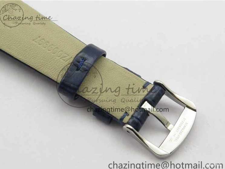 0412 Ladies’ De Ville Trésor Diamond Blue Dial Blue Fabric Watch OXF 1:1 Best Edition Swiss Quartz Upgraded 7892